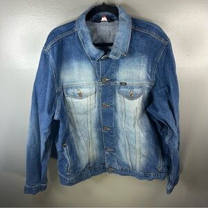 Vintage Ralph Lauren Denim Polo Trucker Faded Jean Jacket RL Jean Size Large